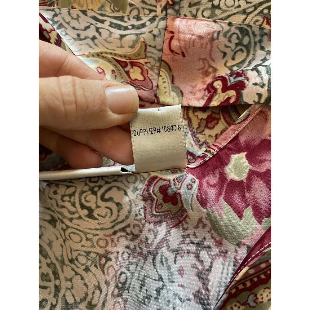 Delicates Satin Slip Nightgown‎ With Matching Robe. Medium. Pajama Set.